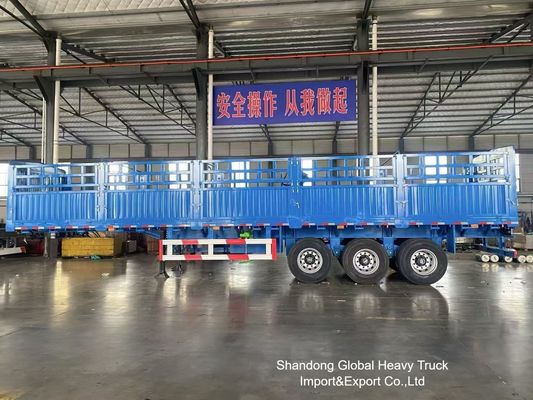 3 धुरा 50 टन बाड़ अर्ध ट्रेलर एयर सस्पेंशन के साथ