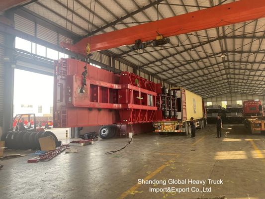 भारी माल परिवहन के लिए 3 धुरा 60t लो लोडर सेमी ट्रेलर