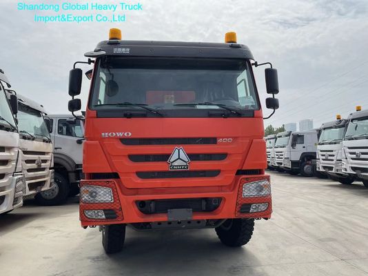 HOWO-7 8x4 भारी ड्यूटी डंप ट्रक जिसमें 12.00R20 टायर, 400L ईंधन टैंक और 8600×2300×1500 मिमी कार्गो बॉक्स है