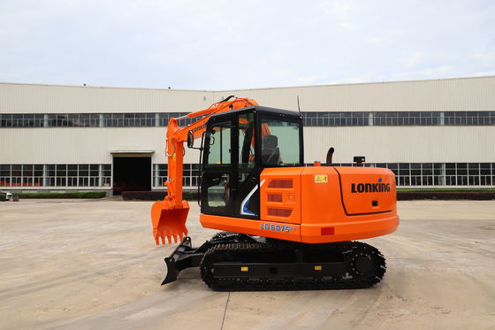 Lonking LG6075 7-ton Excavator with Low-Fuel-Consumption Diesel Engine and Advanced Load-Sensing Hydraulic System