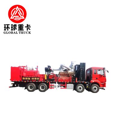2800HP तेल क्षेत्र फ्रैक्चरिंग यूनिट ट्रक तेल ड्रिलिंग के लिए उच्च दबाव प्लंगर पंप और 8×6 ड्राइव कॉन्फ़िगरेशन के साथ