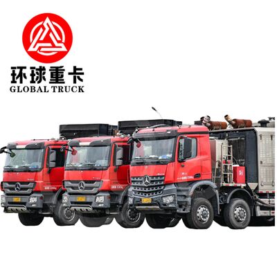 2800 एचपी तेल क्षेत्र फ्रैक्चरिंग यूनिट ट्रक 8×6 ड्राइव कॉन्फ़िगरेशन और तेल ड्रिलिंग के लिए उच्च दबाव पंप के साथ