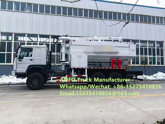 अच्छा ऑफ-रोड प्रदर्शन 6x6 8x8 10/15/20/30T ऑन-साइट मिश्रण और चार्जिंग बल्क विस्फोटक ANFO ट्रक एमुल्शन ब्लास्टिंग सेवा ड्रिलिंग ज़ाम्बिया/ज़िम्बाब्वे/तंजानिया/घाना/गिनी/नामबिया/गुयाना