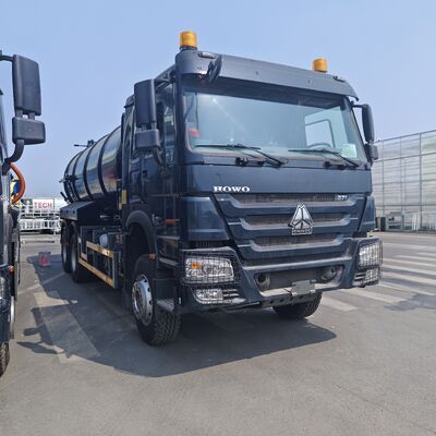 नगरपालिका और औद्योगिक अपशिष्ट सफाई के लिए 6×4 ड्राइव प्रकार और 266HP इंजन शक्ति के साथ HOWO 15CBM वैक्यूम सीवेज सक्शन ट्रक