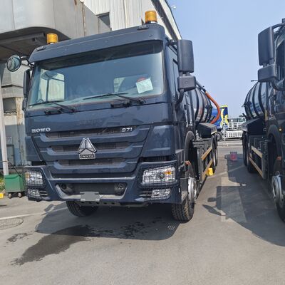 नगरपालिका और औद्योगिक अपशिष्ट सफाई के लिए 6×4 ड्राइव प्रकार और 266HP इंजन शक्ति के साथ HOWO 15CBM वैक्यूम सीवेज सक्शन ट्रक