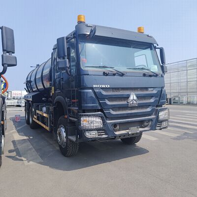 सेप्टिक टैंक की सफाई और कीचड़ परिवहन के लिए 6×4 ड्राइव प्रकार और 336HP इंजन के साथ HOWO 15CBM वैक्यूम सीवेज सक्शन ट्रक