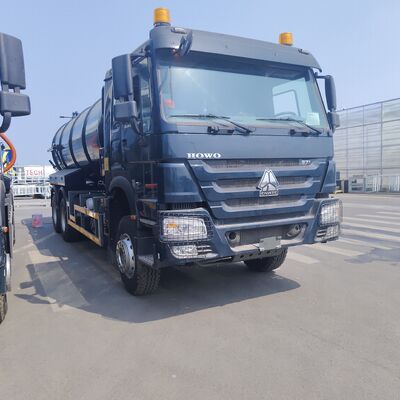 औद्योगिक अपशिष्ट सफाई के लिए 371hp हॉर्स पावर और 6×4 ड्राइव व्हील के साथ HOWO 15CBM वैक्यूम सीवेज सक्शन ट्रक