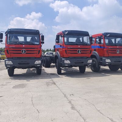 BEIBEN 2642 6×4 हेवी ड्यूटी डंप ट्रक 420HP WEICHAI इंजन और खनन और निर्माण के लिए 25-35 टन पेलोड के साथ