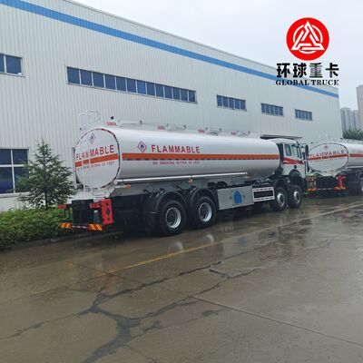 कांगो अफ्रीका के लिए हेवी ड्यूटी चेसिस के साथ बीबेन 8x8 35000L खनन ईंधन बोवर ट्रक