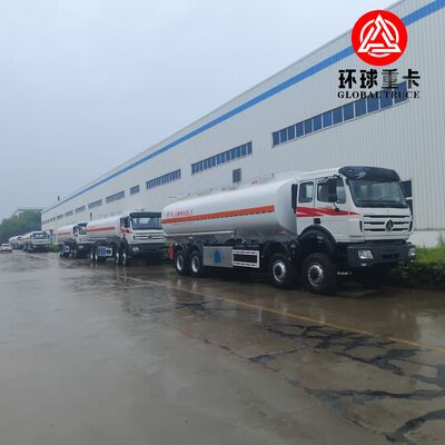 कांगो खनन परियोजना के लिए बेइबेन 8x8 35000L ईंधन टैंक ट्रक हेवी ड्यूटी डीजल टैंकर ट्रक