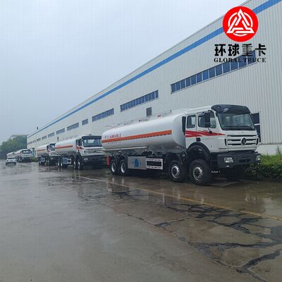 कांगो खनन के लिए बेइबेन 8x8 35000L ईंधन टैंक ट्रक हेवी ड्यूटी ऑफ रोड डीजल टैंकर ट्रक