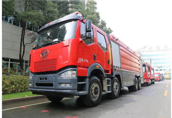 FAW CA131 फायर ट्रक 8X4 वाटर फोम ड्राई पाउडर के साथ