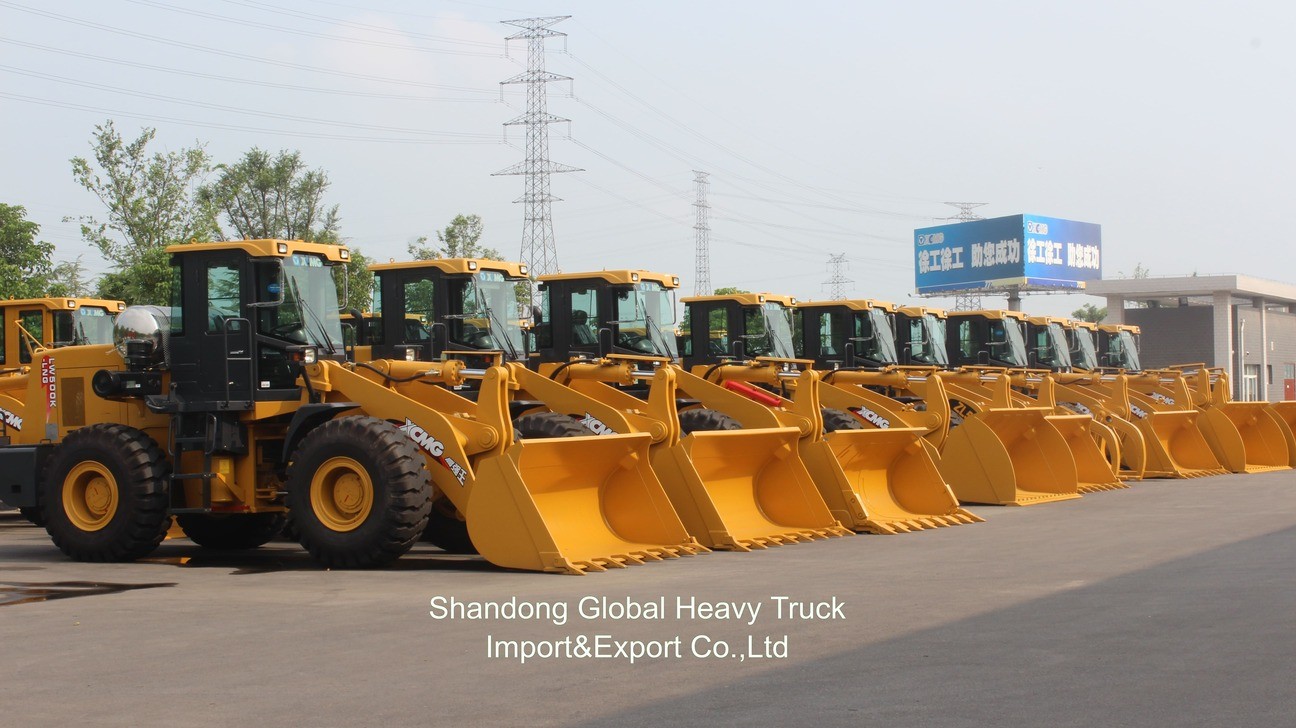 प्रयुक्त नई Zl958 OEM निर्माण ट्रैक्टर हाइड्रोलिक भारी शुल्क 4 Wd मिनी पहिया फ्रंट लोडर