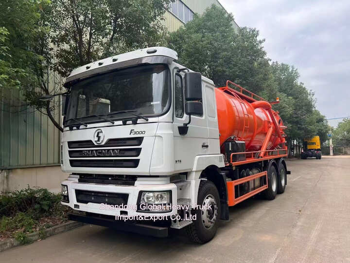 शैकमैन F3000 6X4 सीवेज सक्शन ट्रक 20 घन मीटर वॉल्यूम 300HP