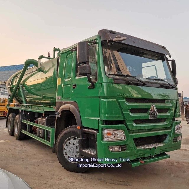 सिनोट्रुक 371HP 18000L वैक्यूम सीवेज सक्शन टैंकर ट्रक फैक्टरी मूल्य