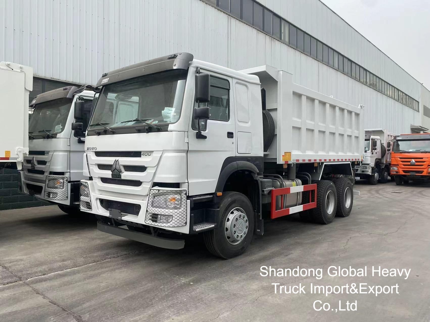 प्रयुक्त शैकमैन HOWO 10 पहियों 371HP/380HP/400HP/430HP डंप ट्रक टिपर ट्रक