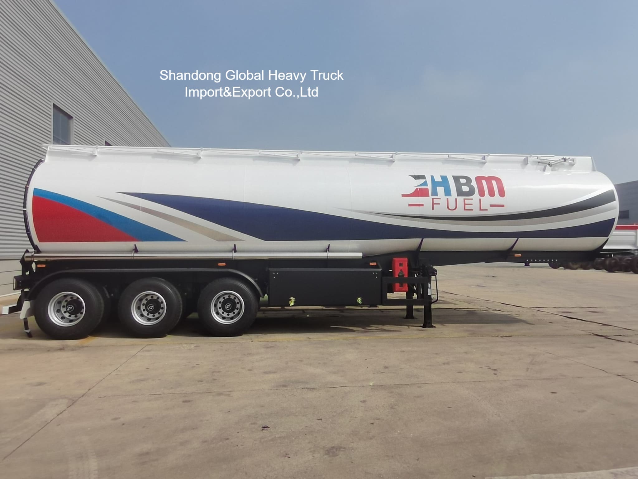 3 धुरा स्टील तेल टैंकर अर्ध ट्रेलर 45000L ईंधन टैंक