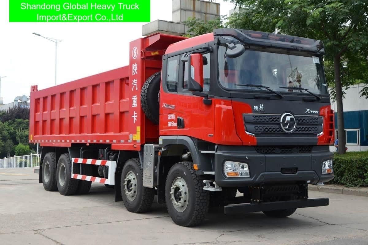 शैकमान F3000 X3000 H3000 M3000 HOWO 371 380 375 8X4 भारी ड्यूटी डम्पर टिपर ट्रक