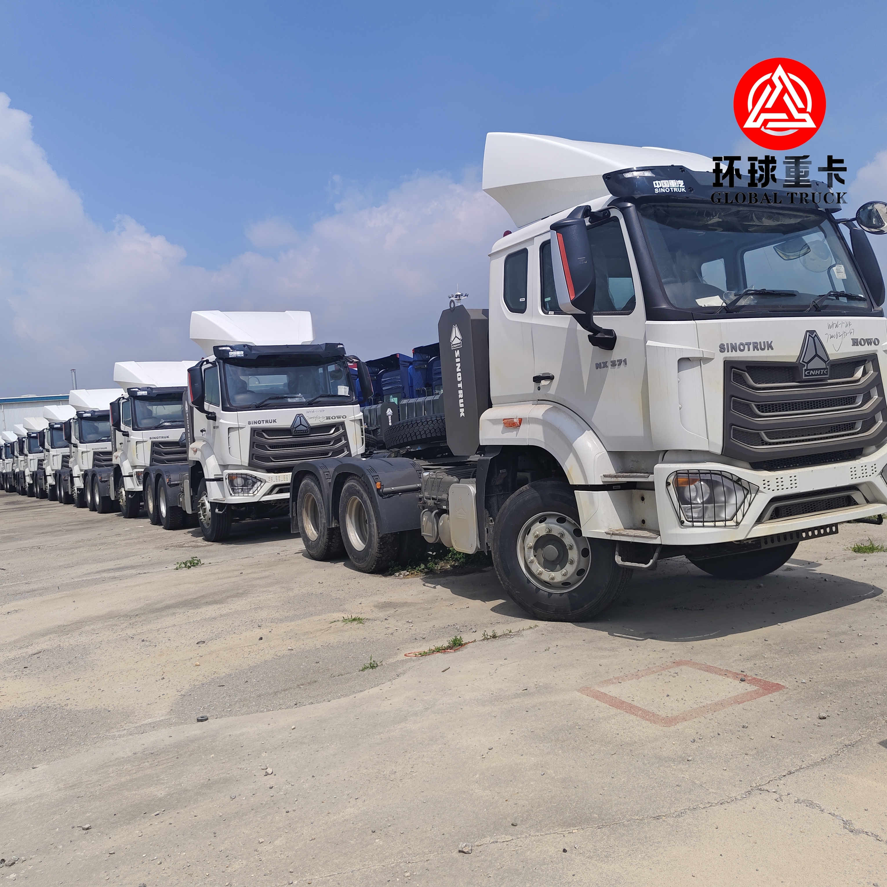 भारी कार्गो और कंटेनर परिवहन के लिए ब्रांड न्यू सिनोट्रुक HOWO NX 6x4 400HP ट्रैक्टर हेड ट्रक