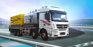 BEIBEN 8.5m3 डामर टैंक सड़क रखरखाव उपकरण 12m3 हॉपर क्षमता / तुल्यकालिक चिप मुहर ट्रक